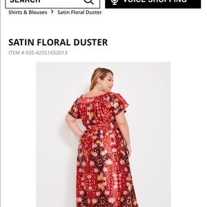 Ashley Stewart Tops - Satin Floral Jester Ashley Stewart Tops - Satin Floral Jester